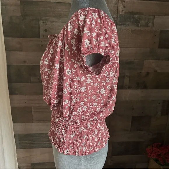 Rue21 Pink Smocked Blouse - Picture 2 of 6